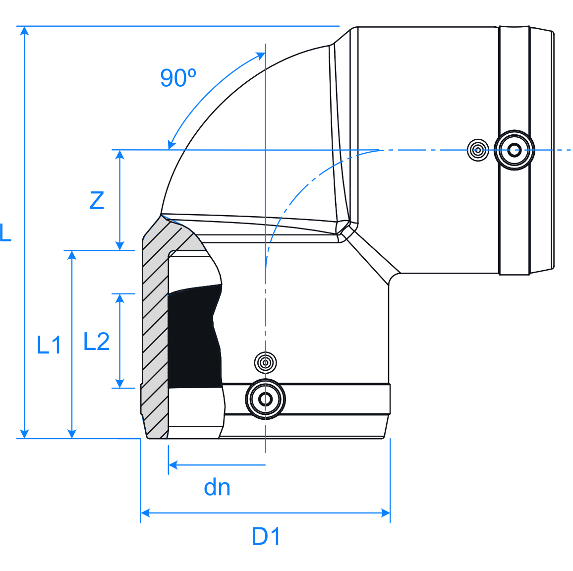Friatec Elbow W90 EF Blk Ill