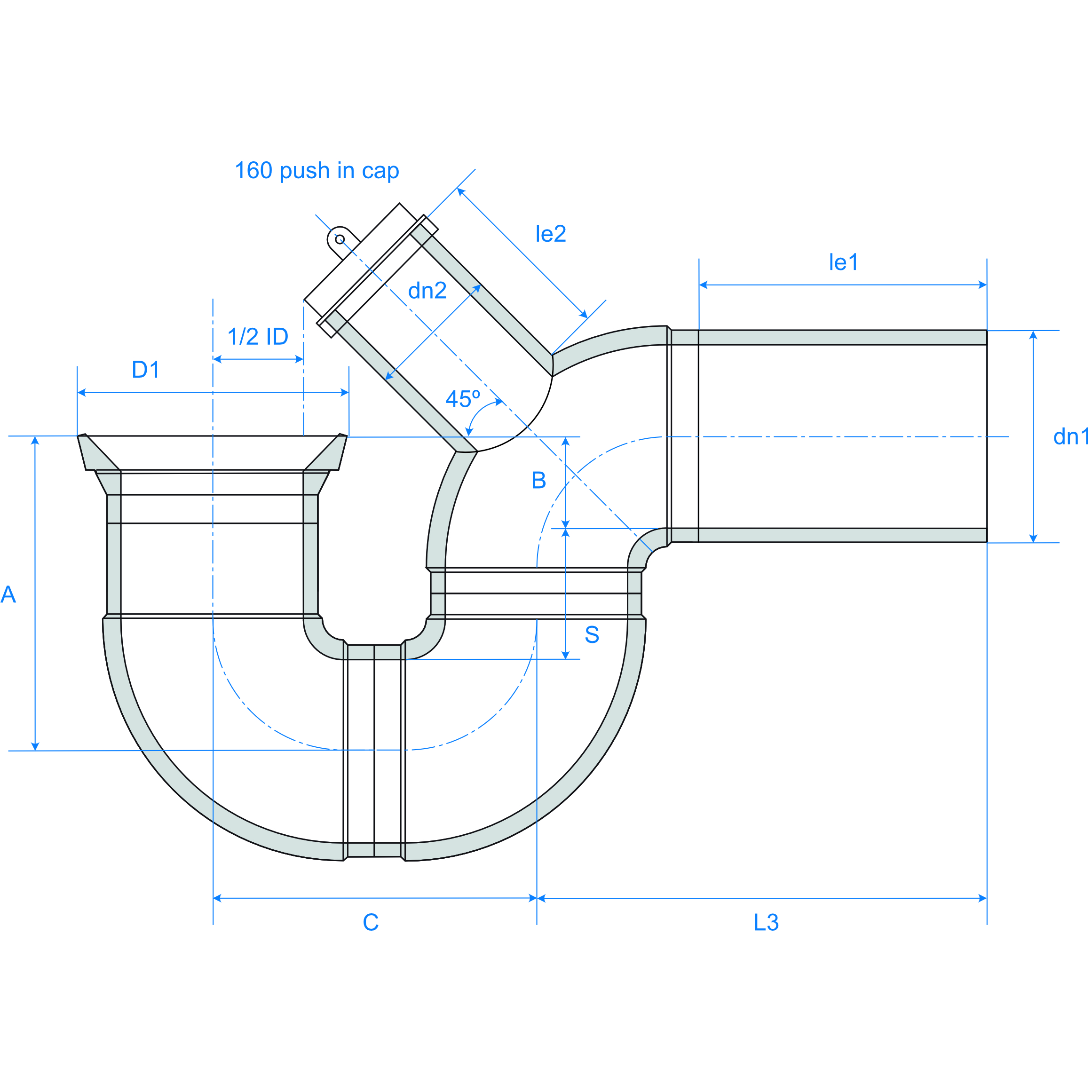 Mill Pro P Trap SDR17 PE100 Ill
